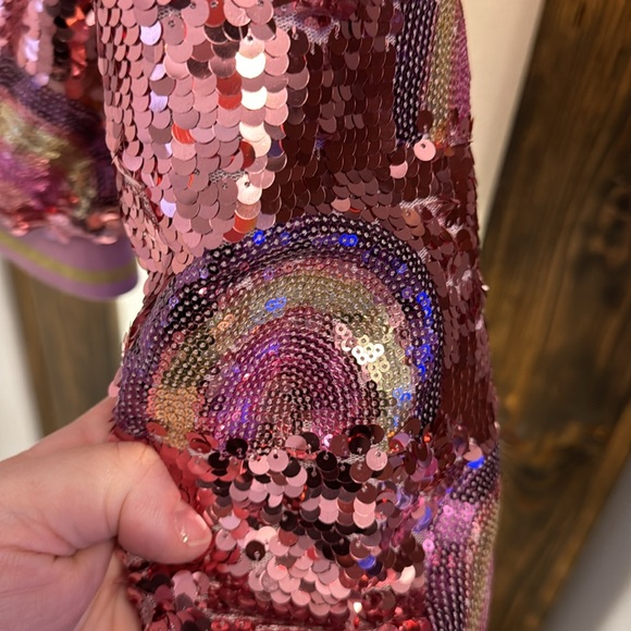 Girls sequin bomber jacket - Picture 3 of 5